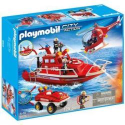 Playmobil City Action Set Bomberos Con Motor Submarino