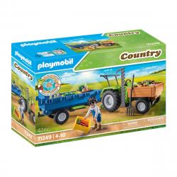 Playmobil - Tractor Con Remolque De La Granja Country