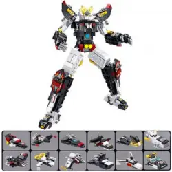 Rx-0 Mecha 12 En 1 Dam, Con 566 Piezas. Construye 12 Modelos Individuales Con 2 Formas Cada Uno. 13x6x23 Cm. Color: Multicolor