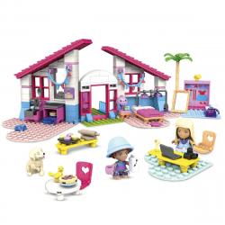 Barbie - Mega Construx Casa De Malibú Muñecas Con Casa De Bloques De Construcción Y Accesorios De