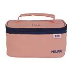 Bolsa isotérmica porta alimentos pequeña 1,5L Milan serie 1918 con 1 recipiente rosa