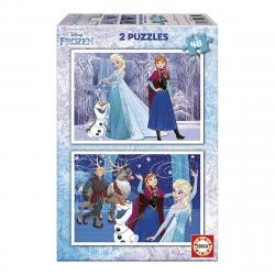 Educa Borrás - 2 Puzzles Frozen, El Reino De Hielo
