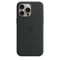Funda de silicona Apple Negro para iPhone 15 Pro Max