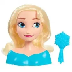 Cabeza De Peinado Princesa Elsa - Con Cepillo - 20 Cm Disney Frozen