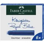 Caja con 6 cartuchos de tinta azul real para estilográfica Faber-Castell