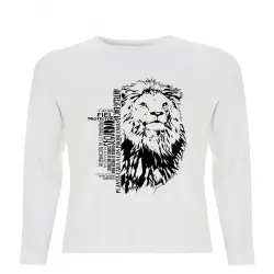 Camiseta unisex león color Blanco