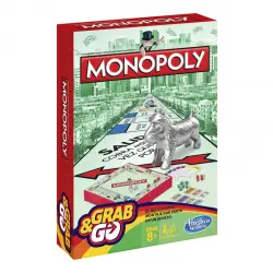 Monopoly - Juego Monopoly de viaje Grab&Go Hasbro Gaming.