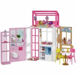 Barbie - Casa de Muñecas Amueblada con Accesorios +3 Años