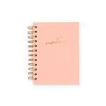 Cuaderno Charuca mini rosa polvo punteado