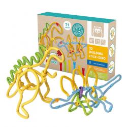 Juego de construcción 3D con piezas blandas dinosaurios – 71 piezas