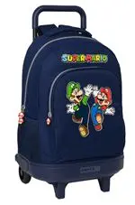 Mochila grande extraíble Safta con ruedas compact Súper Mario