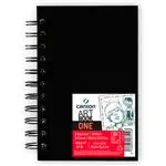 Cuaderno de dibujo A6 Canson Art Book One espiral 80 h negro