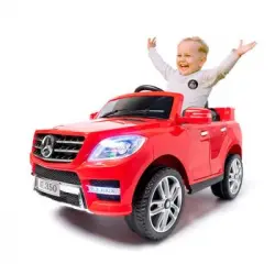 Mercedes Ml350 Licenciado Batería 12v Rojo - Coche Eléctrico Infantil Para Niños Batería 12v Con Mando Control Remoto