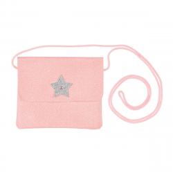 Souza - Bolso Bapke purpurina rosa palido,estrella plata Souza.