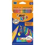 12 lápices para colorear BIC Kids Evolution Stripes