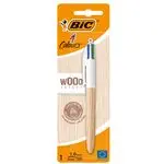 Blíster 1 Bolígrafo de 4 colores Bic Wood – varios modelos