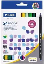 Caja de 24 rotuladores Milan Bicolor