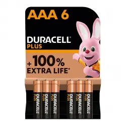 Duracell - Pack 6 Pilas AAA Duracell Plus.
