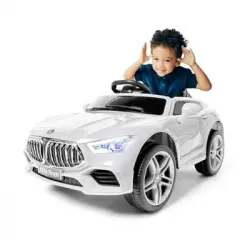 Ataa Royal 12v Blanco - Coche Eléctrico Infantil Para Niños Batería 12v Con Mando Control Remoto