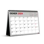 Calendario de mesa 2024 Miquelrius A5 Basic para escribir - catalán