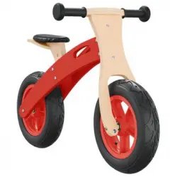 Bicicleta Sin Pedales Para Niños Con Neumáticos De Aire Rojo Vidaxl