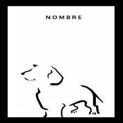 Ilustración de Terrier con marco negro color Blanco