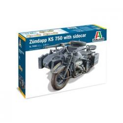 Italeri 7406 - Maqueta Motocicleta Militar Sidecar Zundapp Ks 750 - Escala 1:9