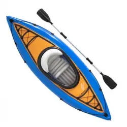 Kayak Hinchable Individual Azul Y Naranja De Pvc De 275x81 Cm