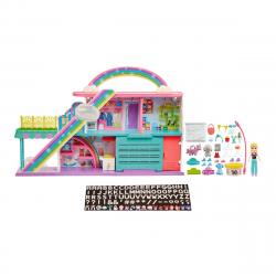 Polly Pocket - Centro Comercial Dulces Sorpresas Casa De Muñecas Con Muebles, Figura Y Accesorios