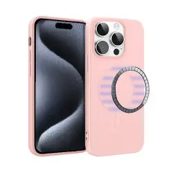 Funda con MagSafe Icoveri Rosa para iPhone 15 Pro Max