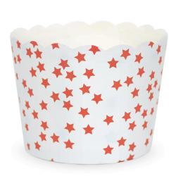 25 cápsulas de papel para cupcakes estrellas