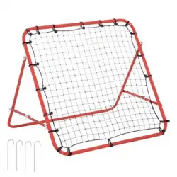 Red De Béisbol De Metal Pe Homcom 96x80x96 Cm-rojo