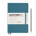 Cuaderno A5 Leuchtturm 1917 Stone blue punteado tapa blanda