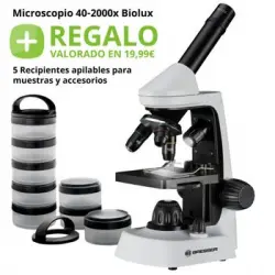 Microscopio 40-2000x Bresser Junior + Regalo Recipientes De Muestra