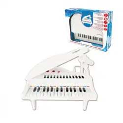 Mini Piano Electrónico De Pie Con Micro Y Teclas Luminosas Para Aprender A Tocar, Cable Aux-in