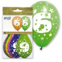 6 globos número 6