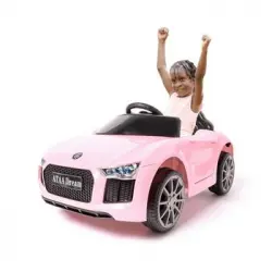 Ataa Dream Rosa - Coche Eléctrico Infantil Para Niños Batería 6v Con Mando Control Remoto