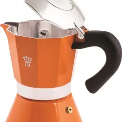 Cafetera italiana Pezzetti Moka 6 tazas Naranja