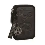 Estuche escolar CoolPack 2 compartimentos Collection Jumper 2 Marvel Avengers con accesorios negro