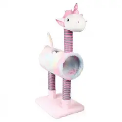 Rascador Para Gatos Unicorn Rosa 40x30x85 Cm Pets Collection