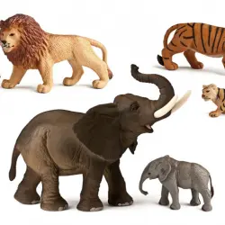 Animales salvajes con bebés 12 uniades Miniland