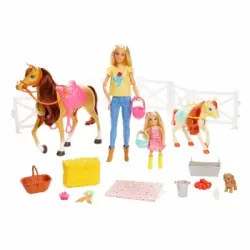 Barbie - Muñecas Barbie y Chelsea con Caballos y Accesorios