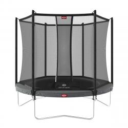 BERG - Cama Elástica Favorit Regular 200 Grey + Safety Net Comfort