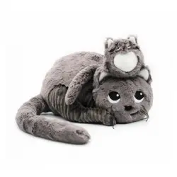 Peluche Gato Miaou Mamá Y Su Bebé Gris