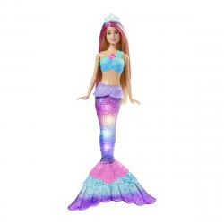 Barbie - Muñeca Rubia  Para El Agua Malibú Sirena Luces Mágicas De Colores Dreamtopia