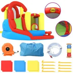 Castillo Hinchable Con Tobogán Y Piscina 280x319x211 Cm Happy Hop