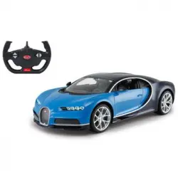 Coche Superdeportivo Teledirigido Bugatti Chiron Azul 1:14 Jamara