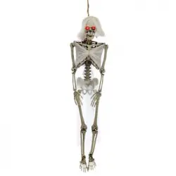 Esqueleto De Novia Con Luz, Sonido Y Movimiento De Halloween Beige De 100x13x25 Cm