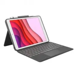 Funda con teclado Logitech Combo Touch Gris para iPad 10,2''