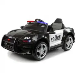 Lean Toys - Bbh-0007 Coche Eléctrico Infantil De Policía, 12 Voltios,motor: 2x45w, 1 Plaza/s